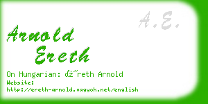 arnold ereth business card